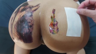 XXX Sexy Pussy Ass Tattoo Fantasy Big Ass Sticker Tattoo