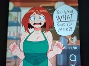 Preview 3 of Jizz Tribute - Milk to Uraraka Ochaco from Hero Academia