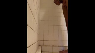 Thick BBC jacking in Shower