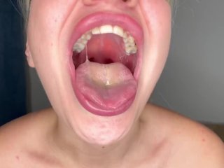 pov, uvula, belly button, mouth