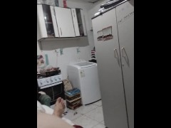 Sentando até o talo e ele brincando com meu Cuzinho louca pra meter nele