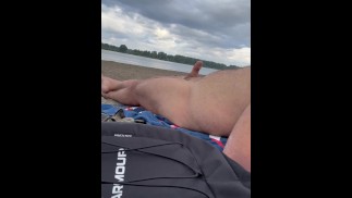 Public Beach Hands Free Cumshot
