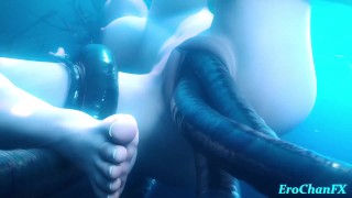 Tentacles Tifa Submerged Hentai