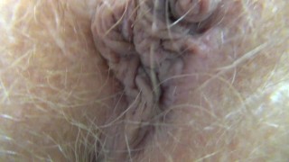 Vista frontal y trasera de mi coño peludo (POV, arbusto peludo rubio)