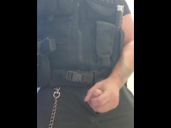 Bathroom beat off while on duty (almost caught)