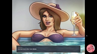 Summertime saga #109 - Bailando sensualmente para mi jefa en bikini