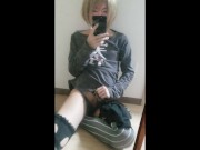 Preview 2 of A femboy masturbating in front of the mirror