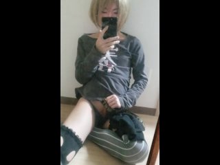 鏡の前でオナニー3　パンツコキで射精