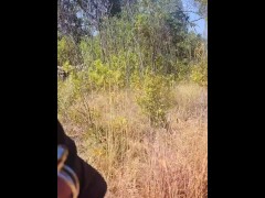 VERY RISKY!!! Chastity cage dick out Hiking!!! 🏕