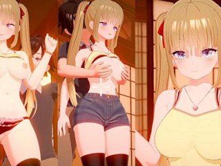 creampie, blonde, hentai anime, hentai creampie