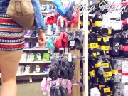 Preview 6 of Milf goes shopping in too short dress without panties