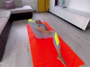 Preview 1 of YOGA hour HUGE CUM with ANAL PLAY