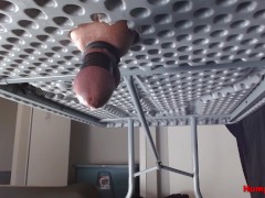 Sticking my dick through the gloryhole on my milking table shooting a huge cumshot straight at you.