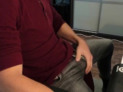 Rubbing my bulge at work - Screenshot 4 of 16 - Male Moaning