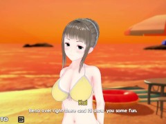 TitJob and Creampie with Busty Beach Girl - Special Harem Class