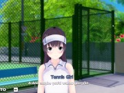 Preview 5 of (Creampie) Simultaneous Orgasm with Tennis Girl on Bench - Special Harem Class