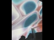 Preview 4 of Jerking off big dick in front of projector + cumshot SHADOW