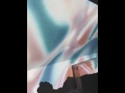 Preview 6 of Jerking off big dick in front of projector + cumshot SHADOW