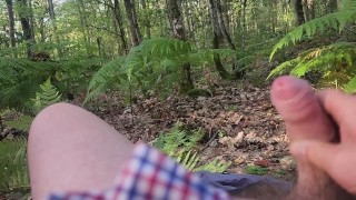 Masturbation in a peacful forest