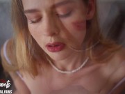 Preview 2 of Stepsister showed on camera what a dirty whore she can be - Kate Kravets swallowed CUM with pleasure
