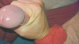 Amateur Mature Wife Gets Big Cumshot While Giving Handjob