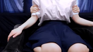 CAN I GIVE YOU A MASSAGE??? THIS WILL RELAX YOU! // SHY JAPANESE SCHOOLGIRL AND MASSAGE