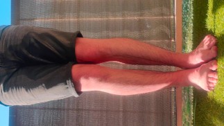 Pissing My Black Jeans Shorts On My Balcony