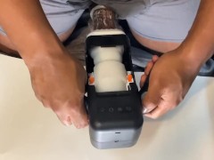 Autostroker Milks Cumshot From Black Man