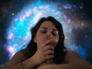 Preview 4 of Enthousiastic slut sucking in front of the cosmos