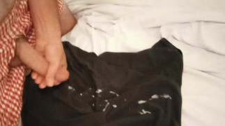 Vocal strip tease and huge cumshot for only fans solo male masturbating abs big dick