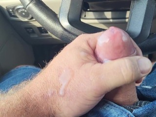 Take two Masturbation in Public Parking Lot with Big Cumshot