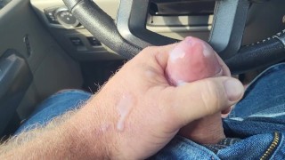 Take two masturbation in public parking lot with big cumshot