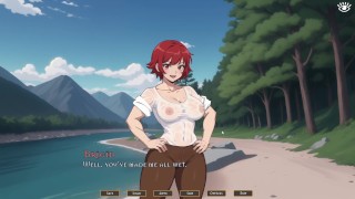 Tomboy: Love in Hot Forge #5 - Visual novel gameplay - Brigid fucked behind on the beach