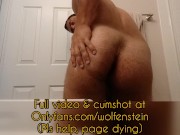 Preview 5 of Hairy Muscle Stud Nude Posing and Jerking Big Dick