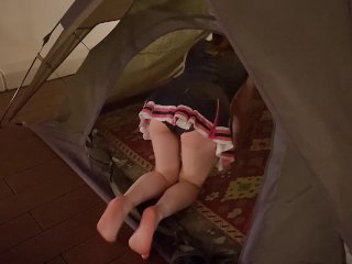 doggystyle, amateur couple, real couple, tent
