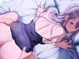 hentai uncensored stepsister in pajamas wet her tight pussy while waiting for me from college