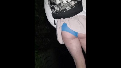 fat ass and panties - caught upskirt in public