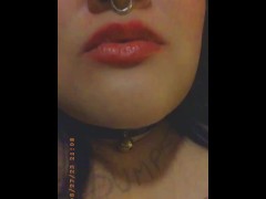 Close up of my wet mouth