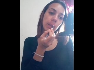 exclusive, vertical video, solo female, makeup