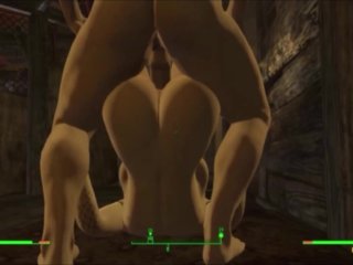 fallout 4, gangbang, group, 3some