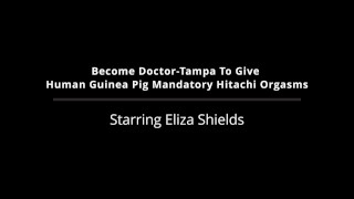 Diventa Dottore-Tampa, Dai alla cavia umana Eliza Shields orgasmi obbligatori con bacchetta magica Hitachi