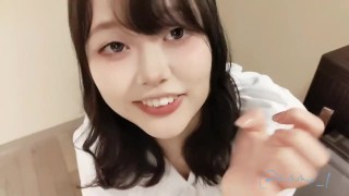 Beautiful Japanese girl has orgasm with vibrator in her cunt while watching porn