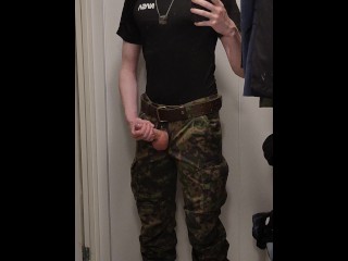 Army Twink Jerking off