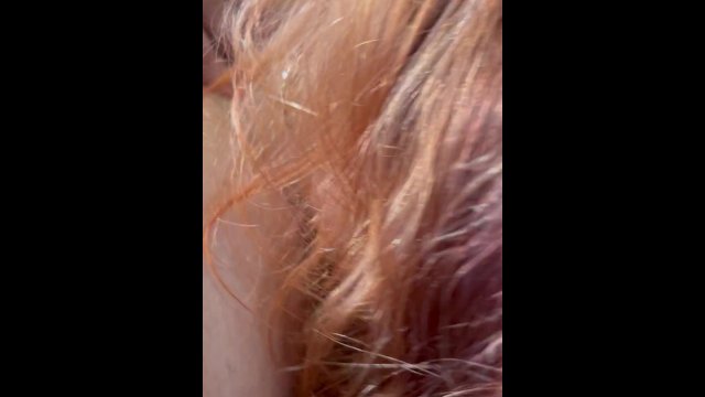 Red head eats out her hairy girlfriend