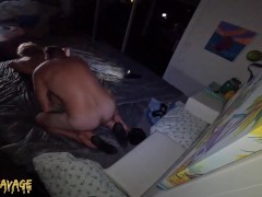 College Blonde gets fucked after class (Bug On Wall POV)