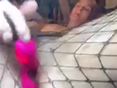 Filling my pussy with my toy in some sexy ass fishnets.. ❤️