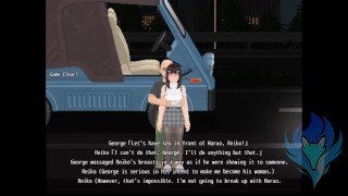 Pink Reiko (Hentai Game) nacht rauwe seks in een auto en een creampie ntr