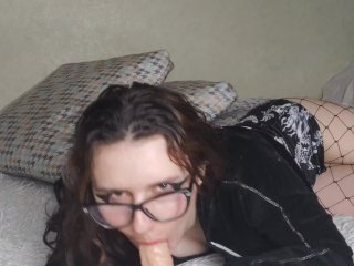 blowjob, pink pussy, solo female, dildo