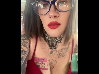 bbw, tattooed women, vertical video, masturbation