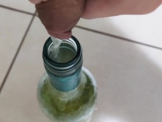 Filling up a 750mL Bottle of Wine with Piss